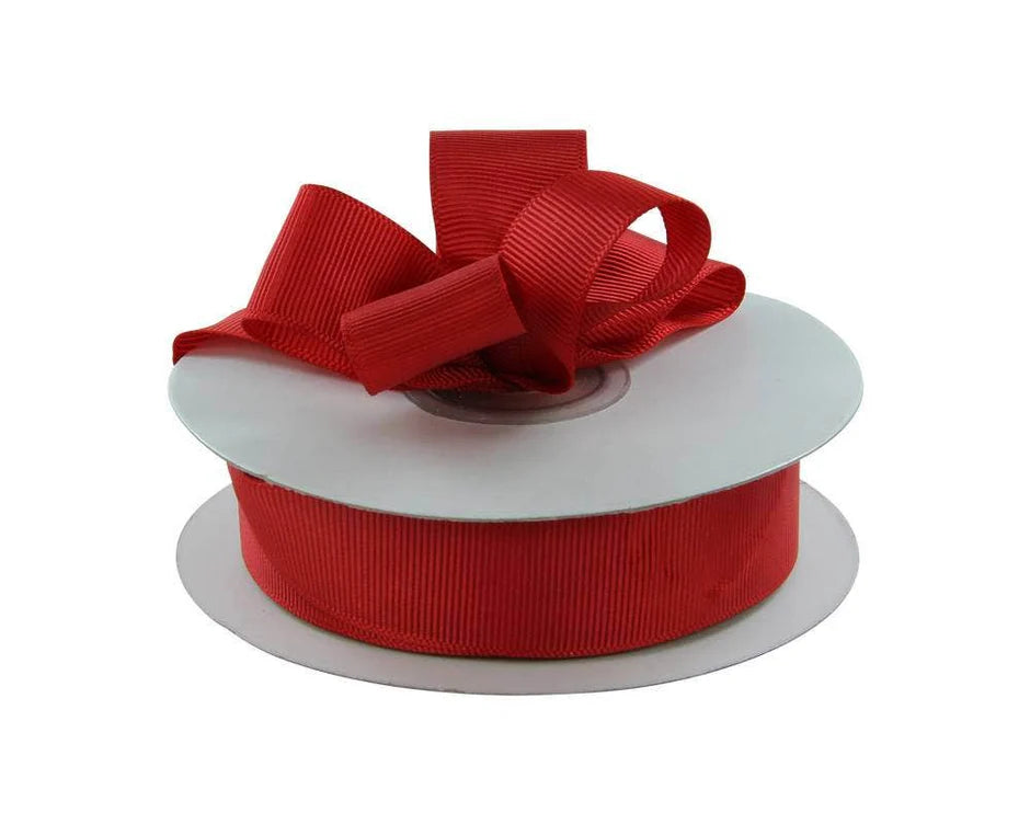 spool of red grosgrain ribbon