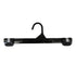 12" pant hanger with plastic hook and push down clips