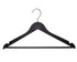 Wooden Top Hanger with black rubberized non-slip coating.