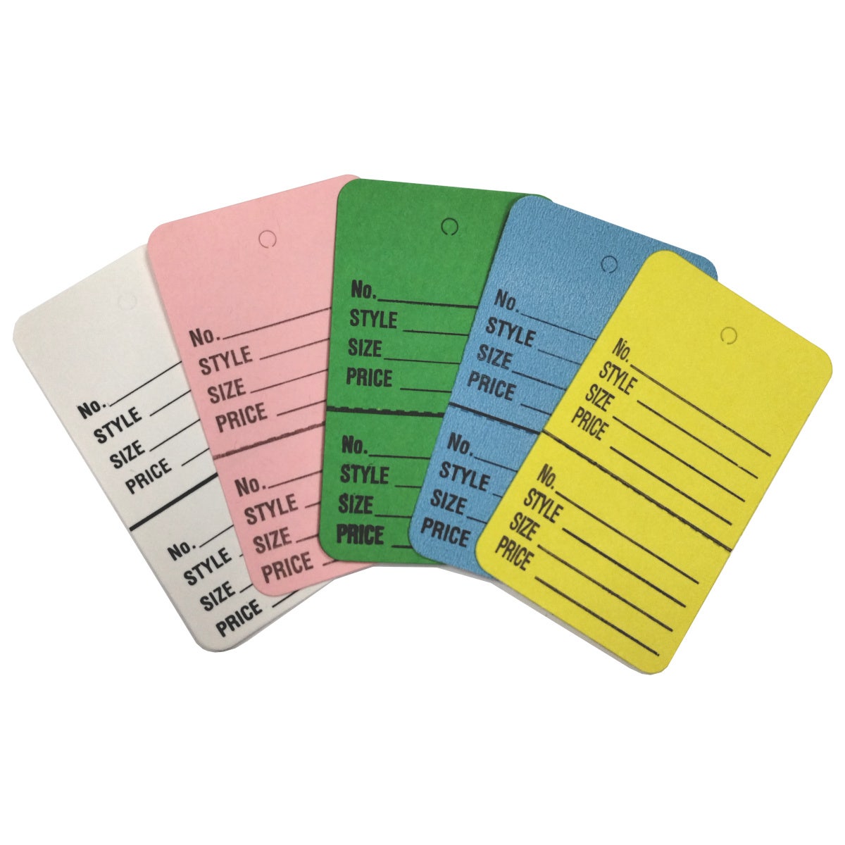 Large Stringless Tags | 2 Part | Pack of 1000 - Eddie's Hang-Up Display Ltd.