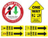 Floor Decals | Safe Shop | One Way Directional Kit - Eddie's Hang-Up Display Ltd.