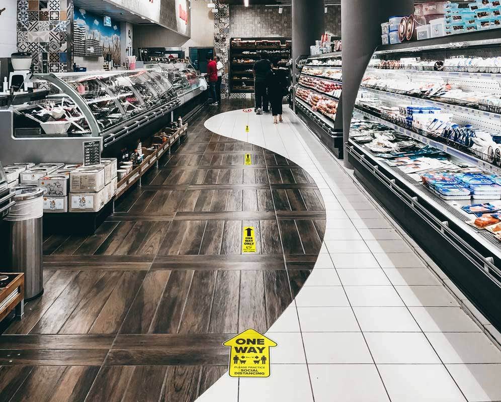 Floor Decals | Safe Shop | One Way Directional Kit - Eddie's Hang-Up Display Ltd.