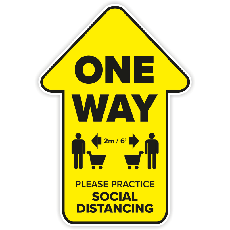 Floor Decals | Safe Shop | One Way Directional Kit - Eddie's Hang-Up Display Ltd.