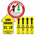 Floor Decals | Safe Shop | One Way Directional Kit - Eddie's Hang-Up Display Ltd.