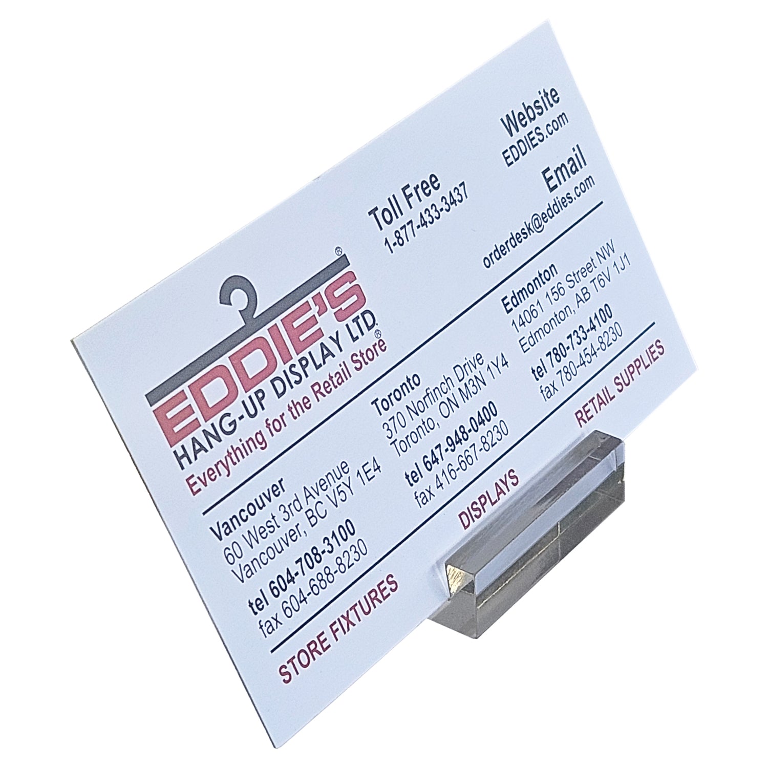 Acrylic Block Ticket Holder | Pack of 12 - Eddie's Hang-Up Display Ltd.