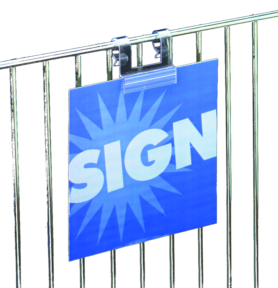 Deluxe Sign Holders For 1/4” Wire - Eddie's Hang-Up Display Ltd.