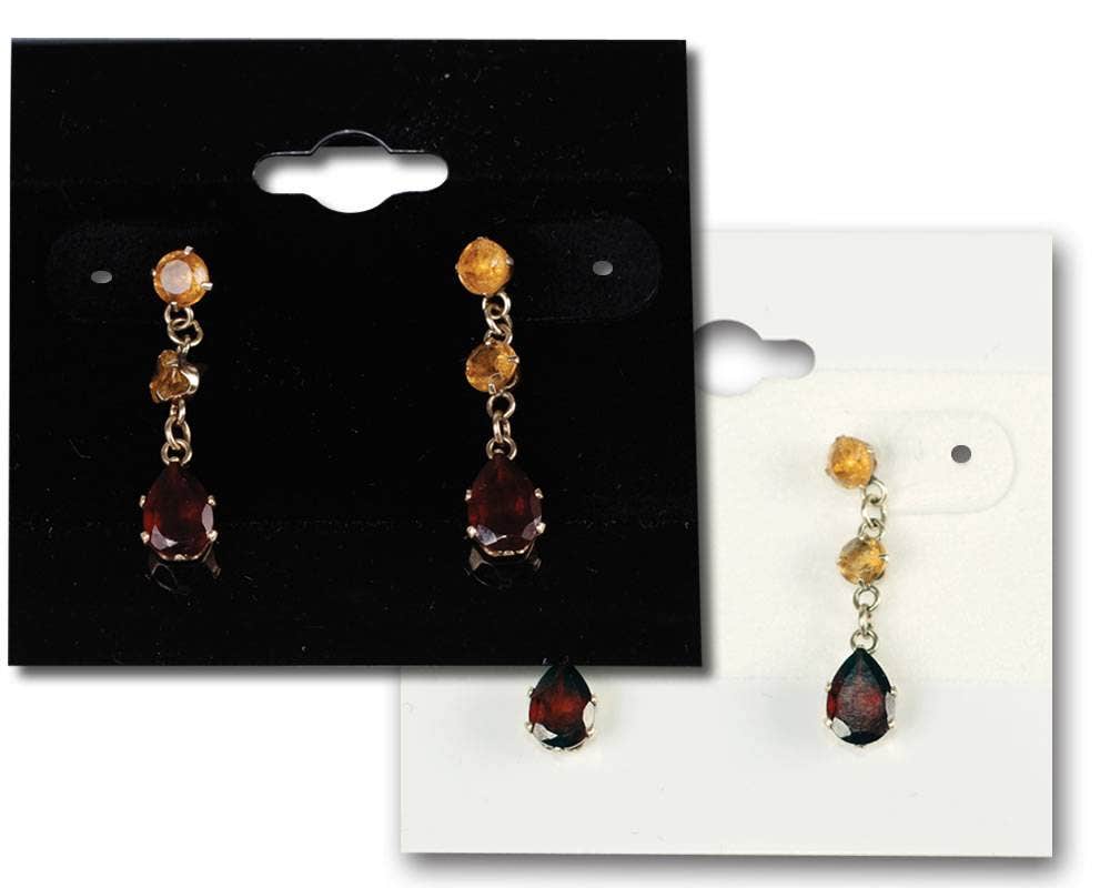 Earring Cards | Black or White - Eddie's Hang-Up Display Ltd.