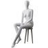 Abstract Female Sitting Mannequin | White - Eddie's Hang-Up Display Ltd.