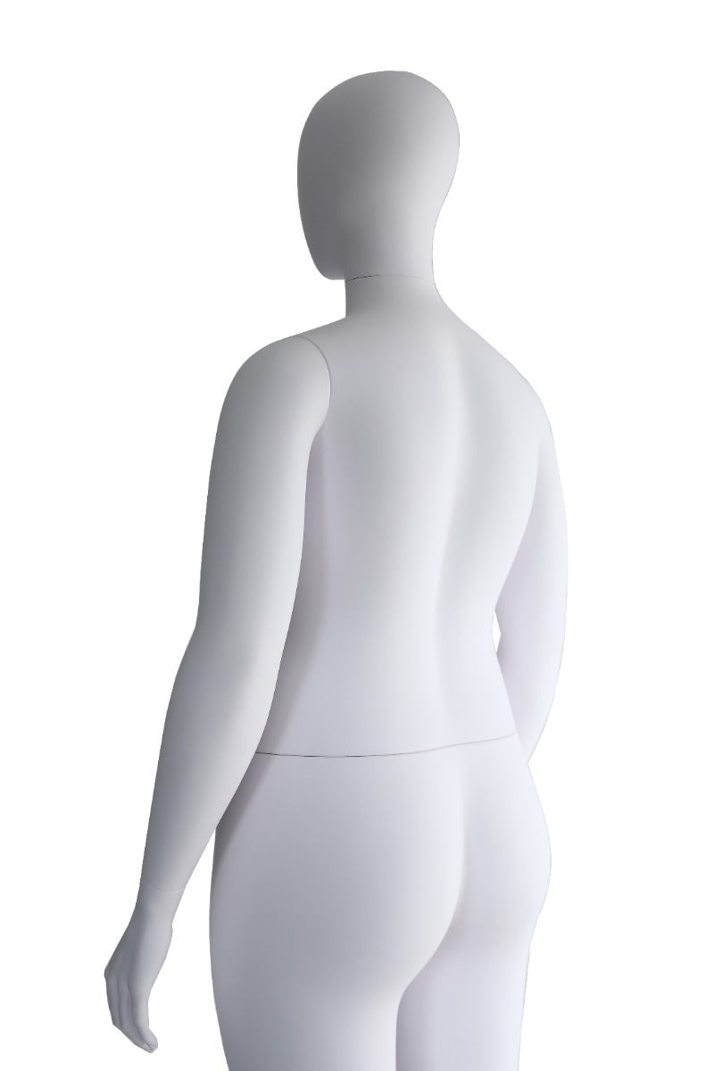 Plus Size Mannequin | Abstract Female | Gloss White - Eddie's Hang-Up Display Ltd.