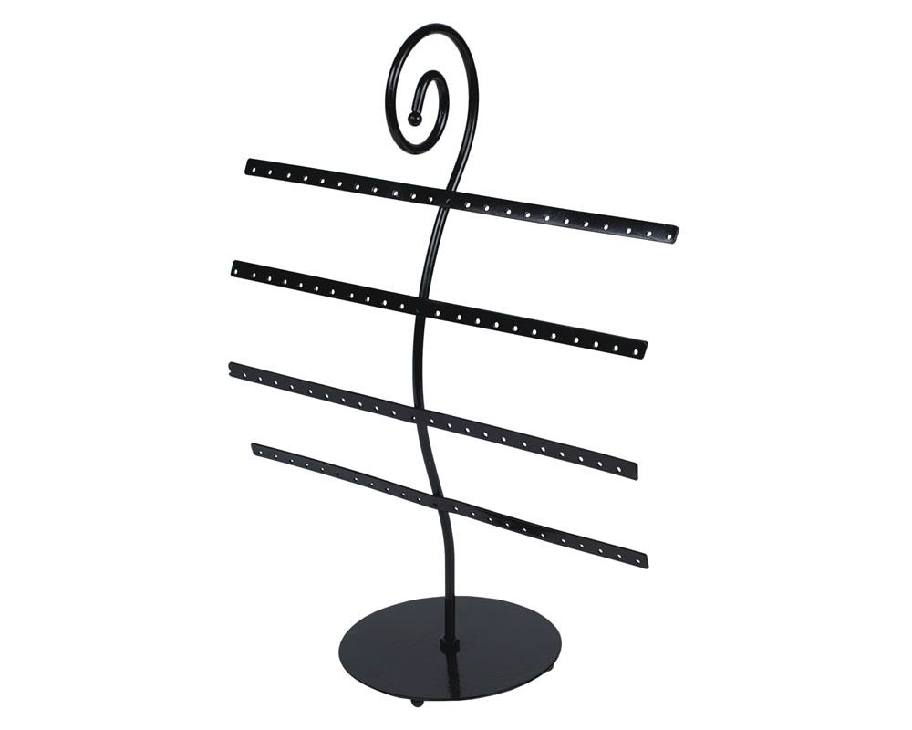 4 Level Scroll Design Metal Earring Stand - Eddie's Hang-Up Display Ltd.