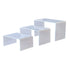 Medium Rectangular Risers | Set of 3 | White Acrylic - Eddie's Hang-Up Display Ltd.