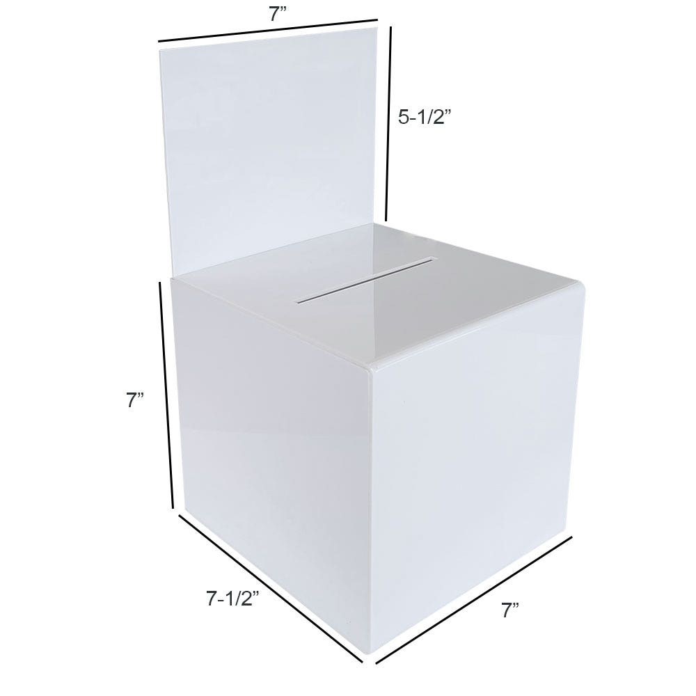 Ballot Box | White - Eddie's Hang-Up Display Ltd.