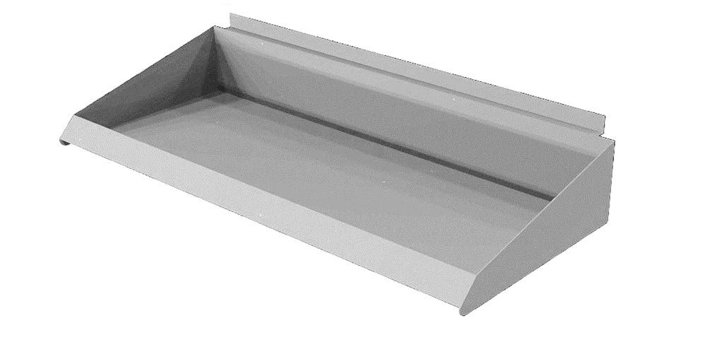 Metal Shelf Tray For Slatwall | Black or Grey | 24