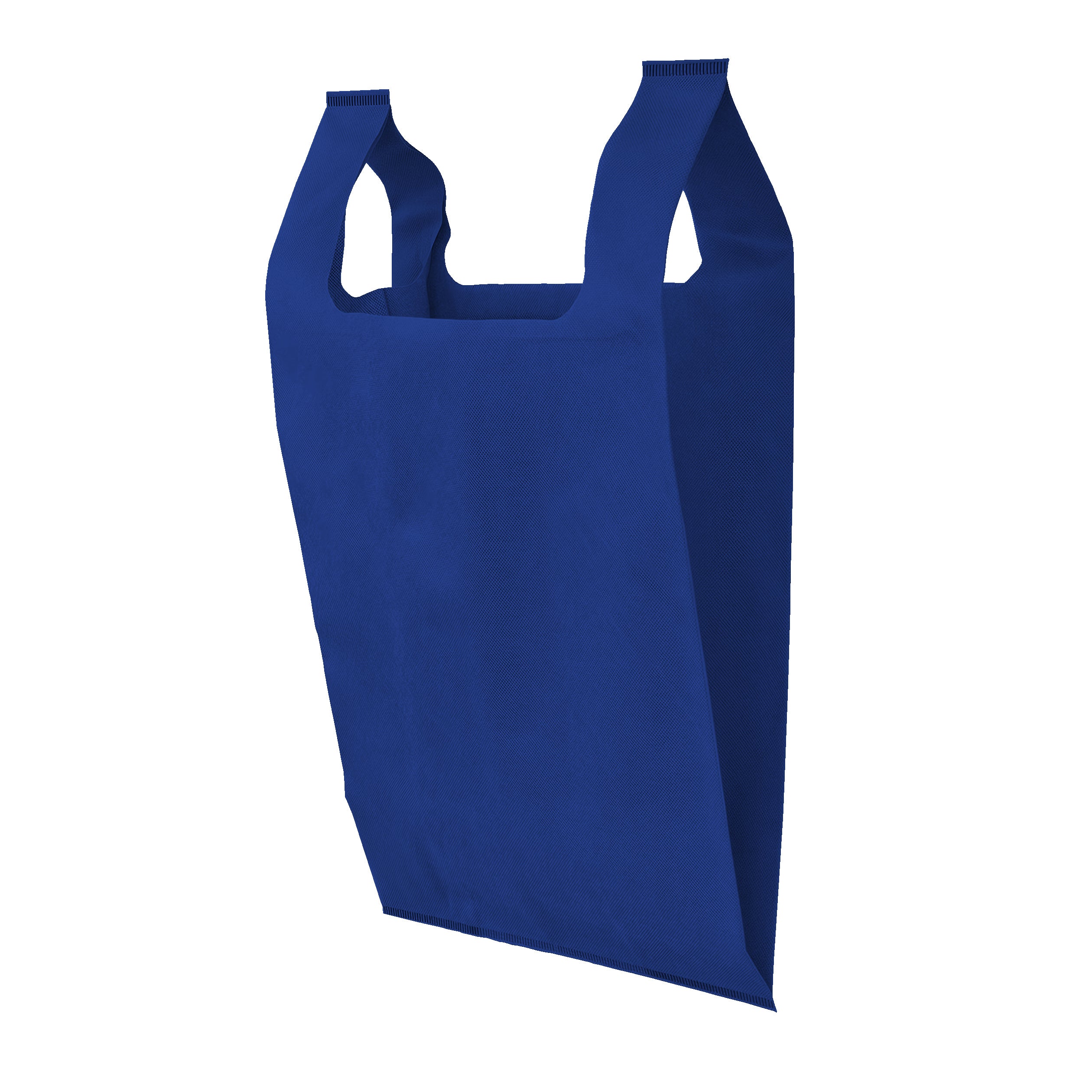 Blue non-woven t-shirt bag