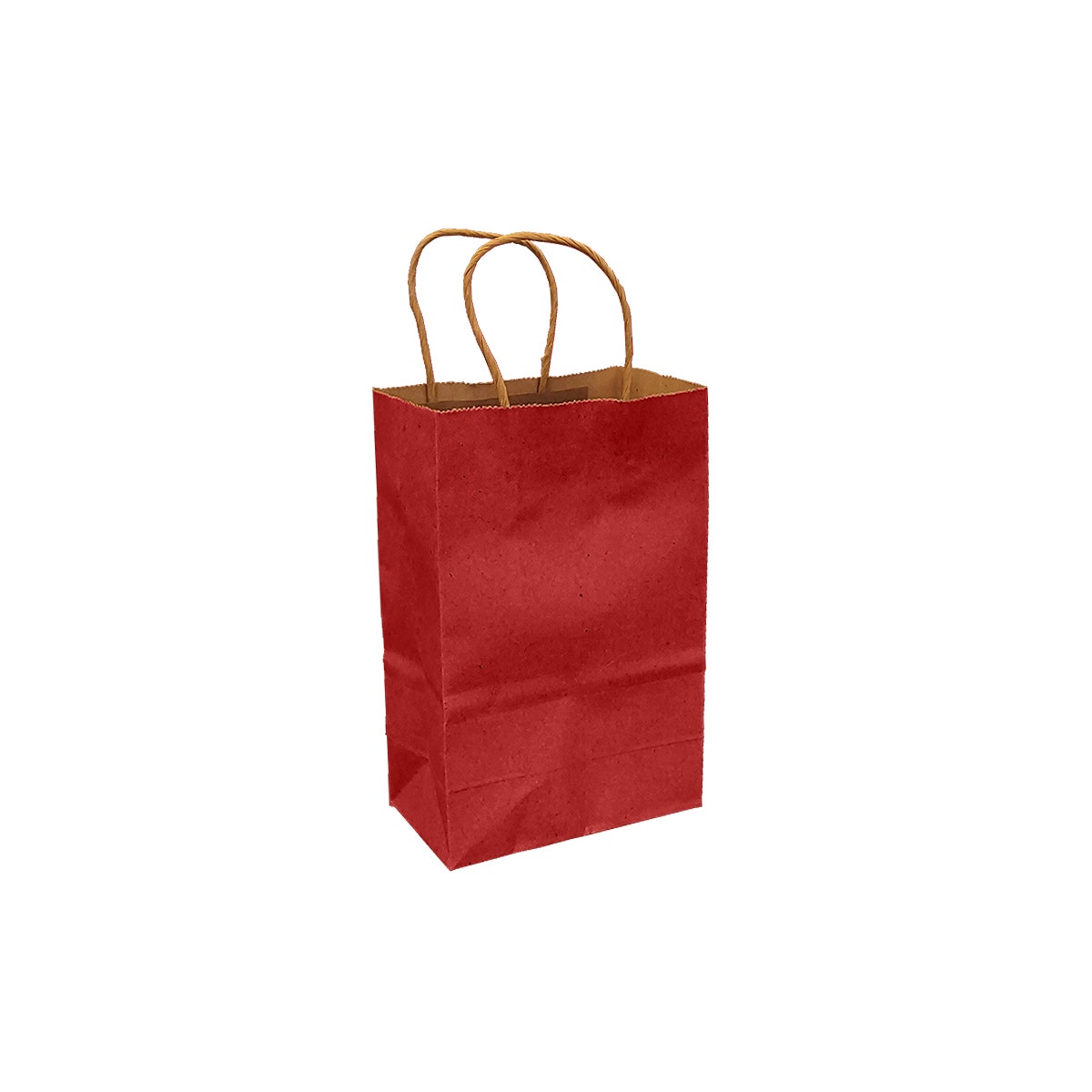 Scarlet Red 100% Recycled Kraft Paper Bags With Handles - Eddie's Hang-Up Display Ltd.