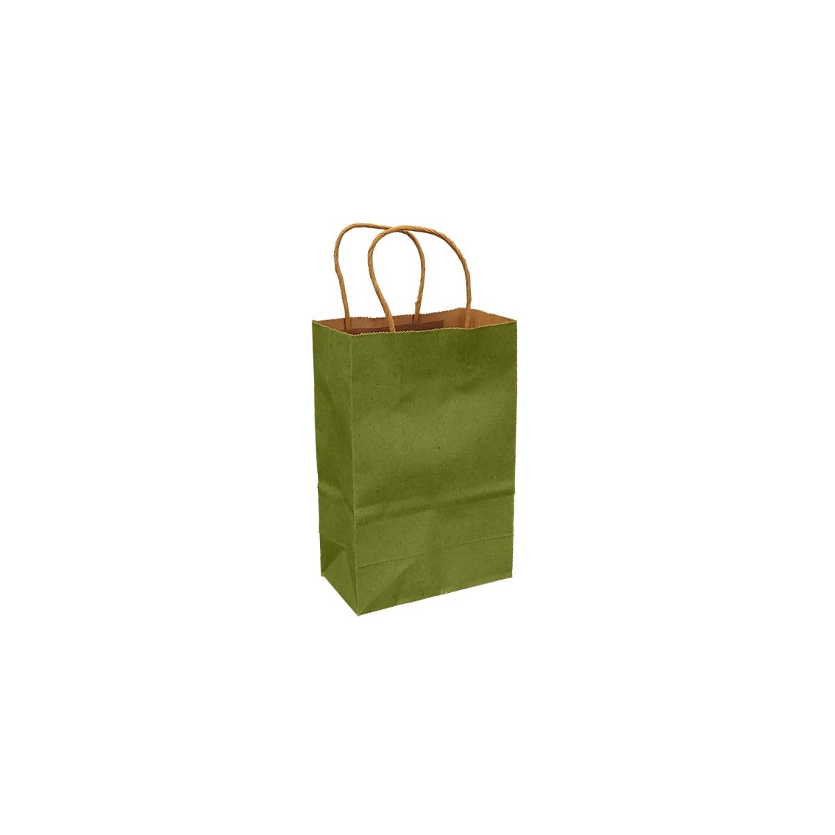 Leaf Green 100% Recycled Kraft Paper Bags With Handles - Eddie's Hang-Up Display Ltd.