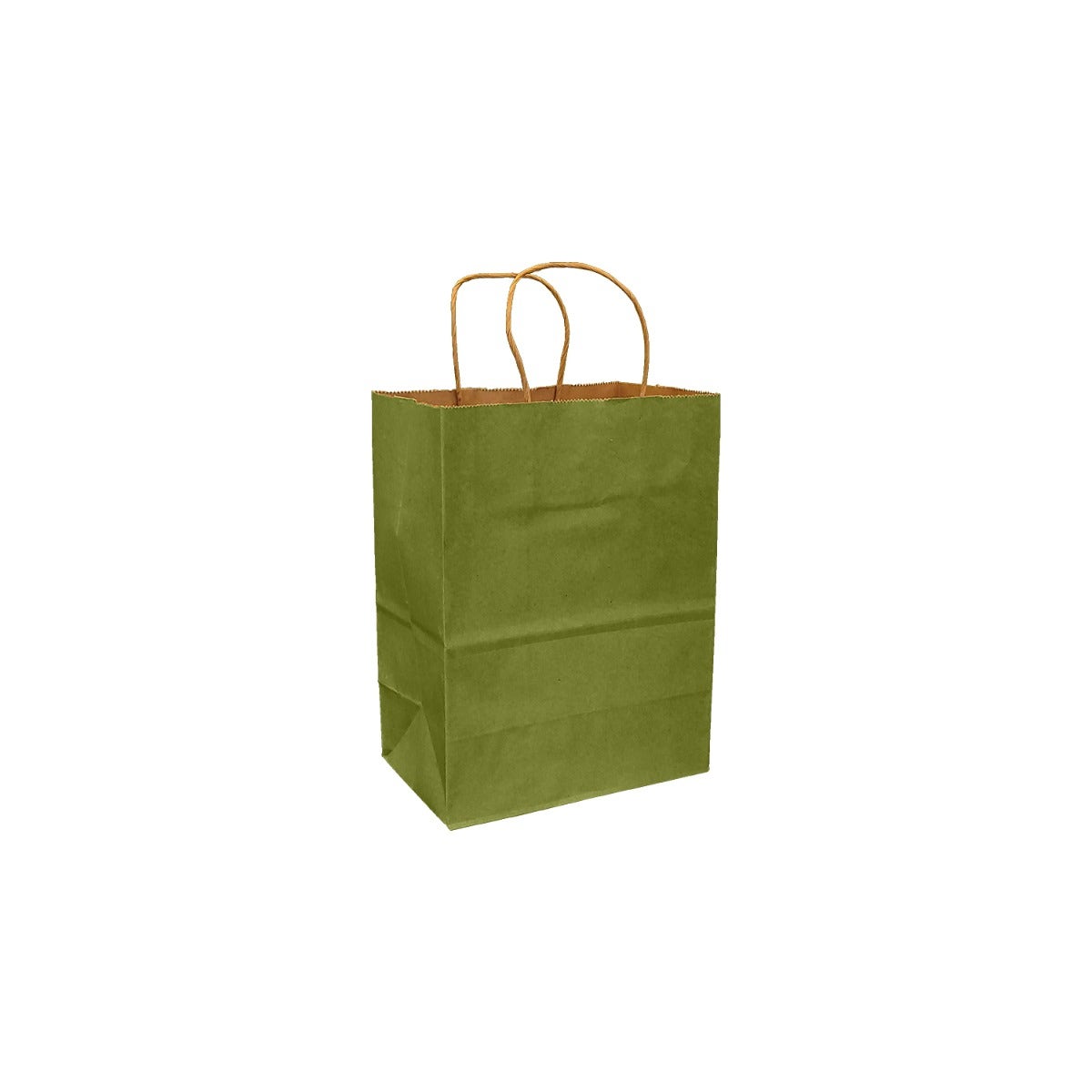 Leaf Green 100% Recycled Kraft Paper Bags With Handles - Eddie's Hang-Up Display Ltd.