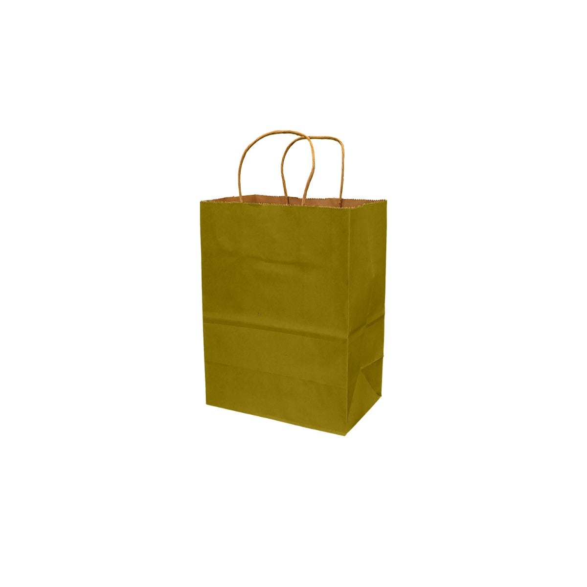 Metallic Gold 100% Recycled Kraft Paper Bags With Handles - Eddie's Hang-Up Display Ltd.