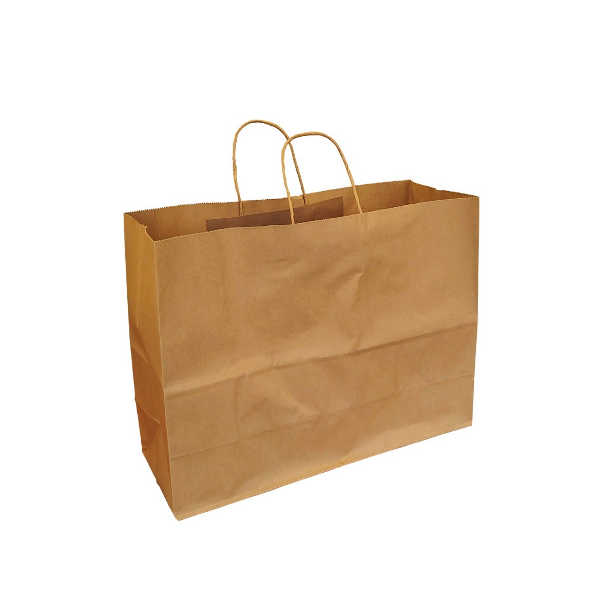 100% Recycled Paper Shopping Bags | Kraft Brown | Twisted Paper Handles - Eddie's Hang-Up Display Ltd.
