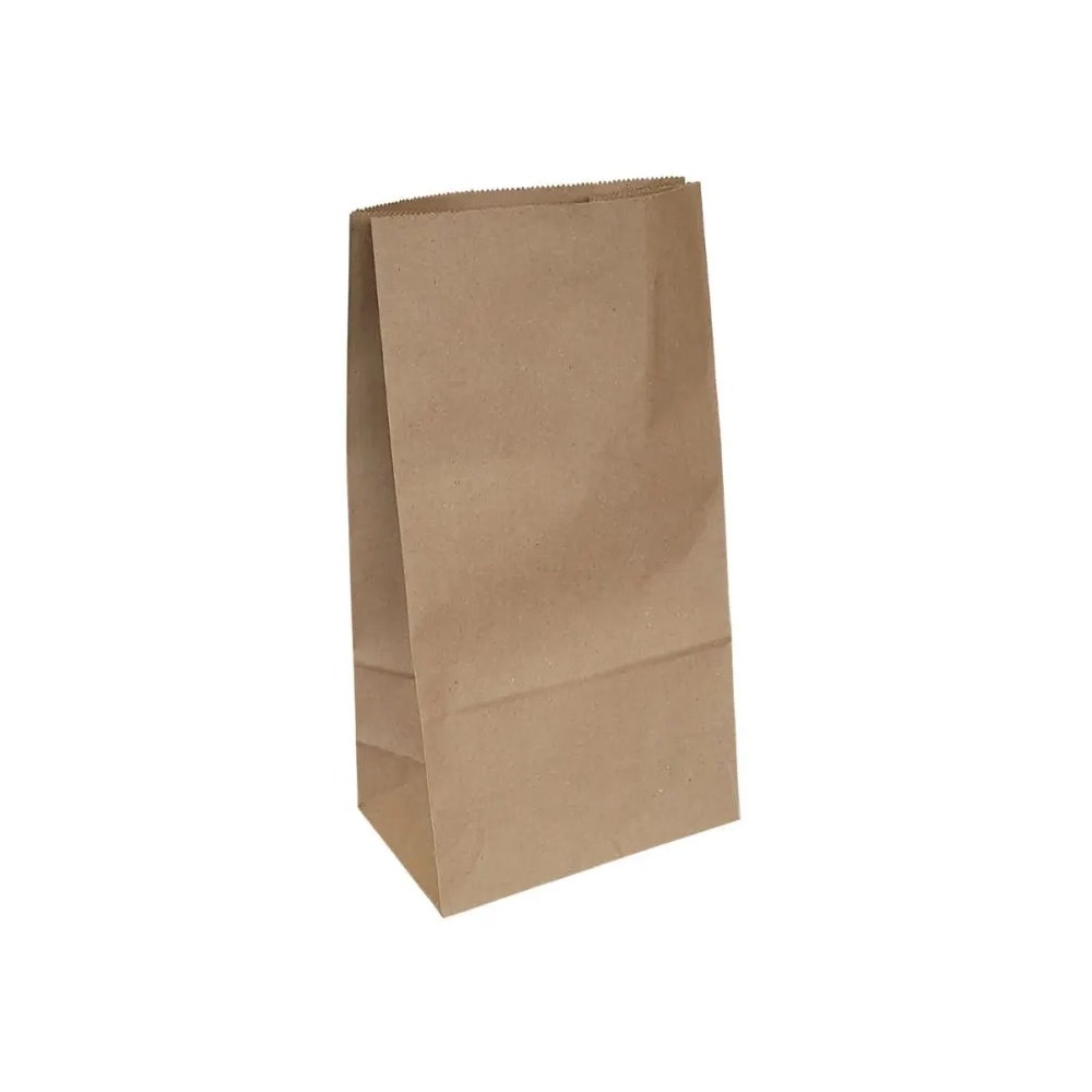 Kraft Shopping Bags | 100% Recycled | Hardware Style | 50 Pk - Eddie's Hang-Up Display Ltd.