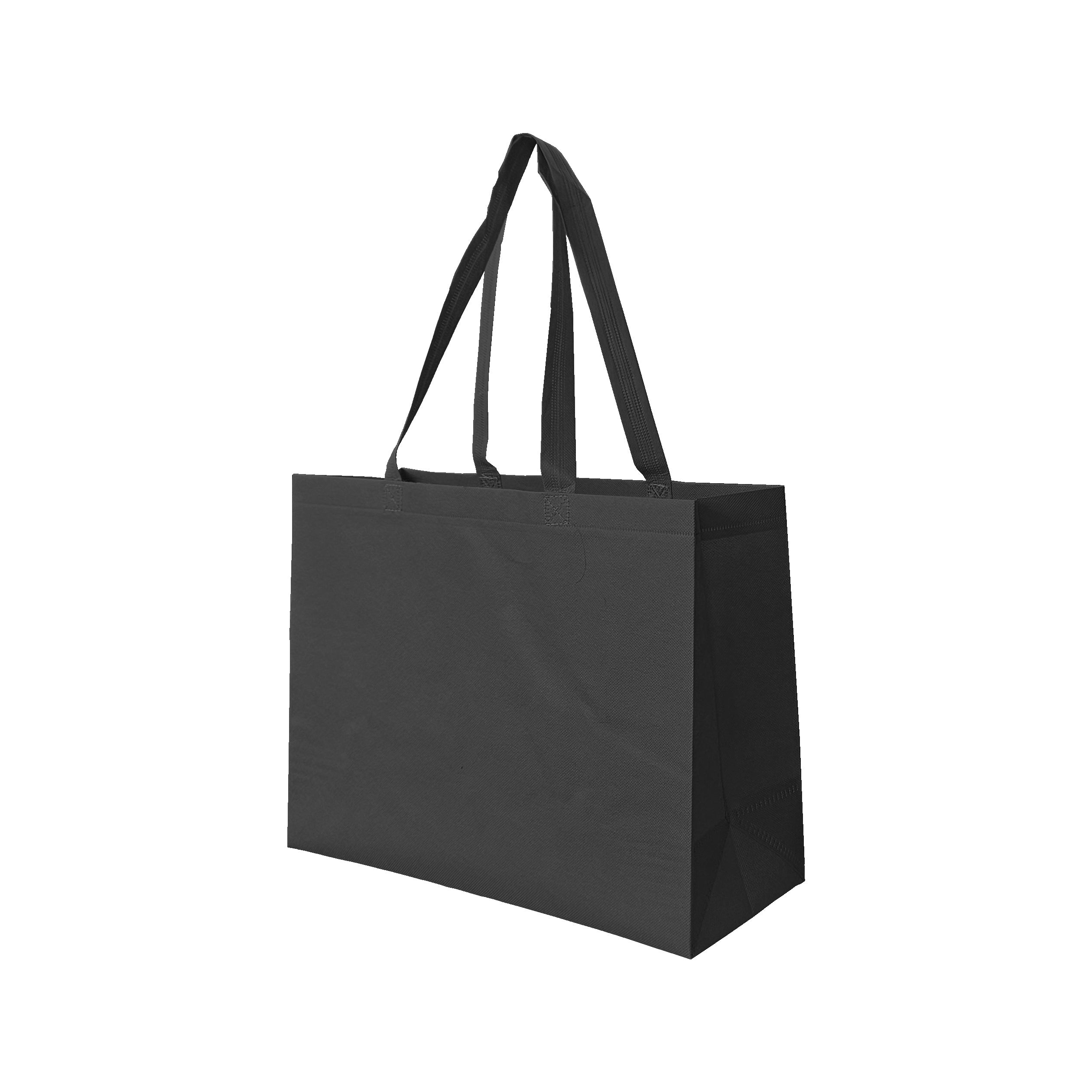 Large Black Reusable Non-Woven Shopping Bag