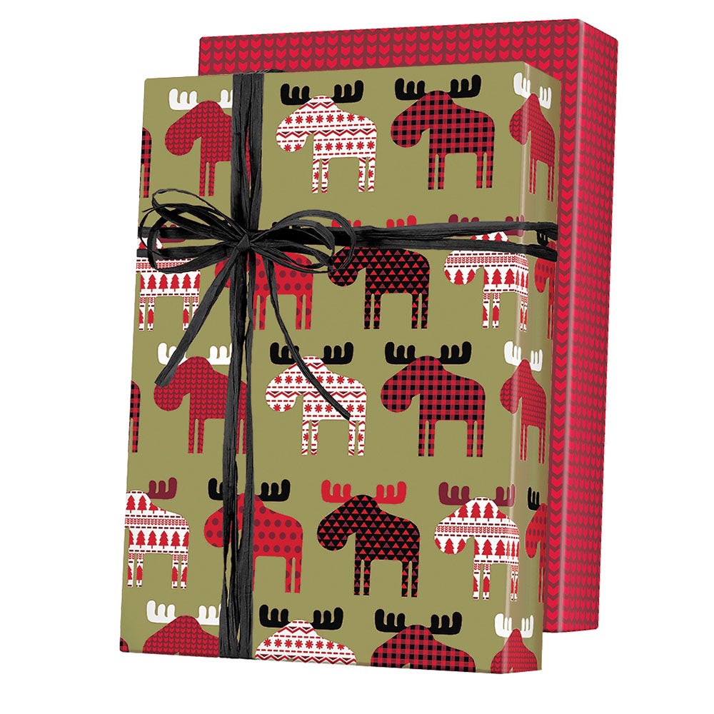 Material Moose Reversible Gift Wrap