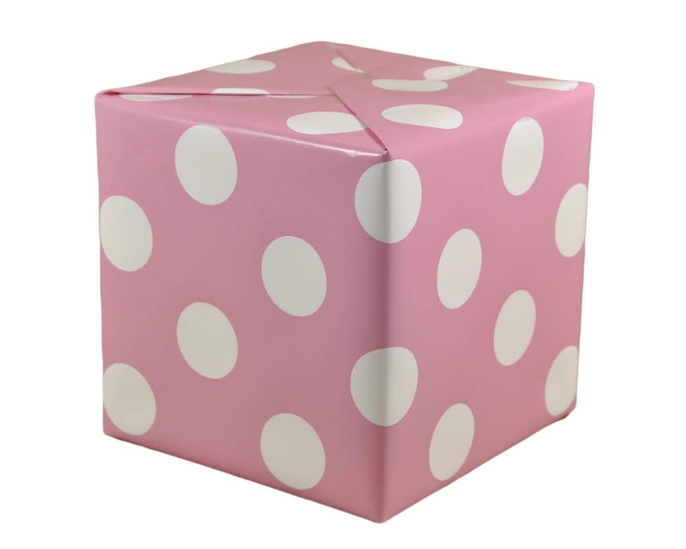 Baby Dots Gift Wrap | Reversible | 24" x 100' - Eddie's Hang-Up Display Ltd.