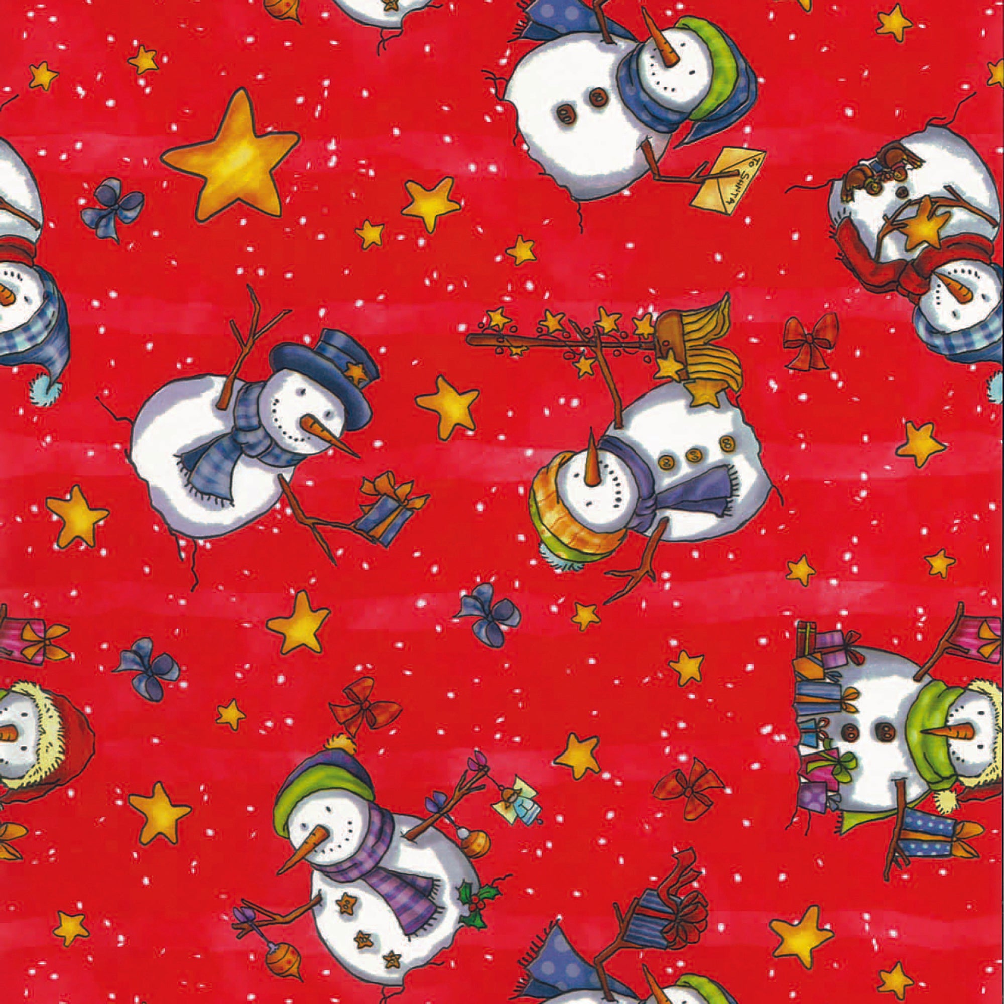 Busy Snowman Gift Wrap