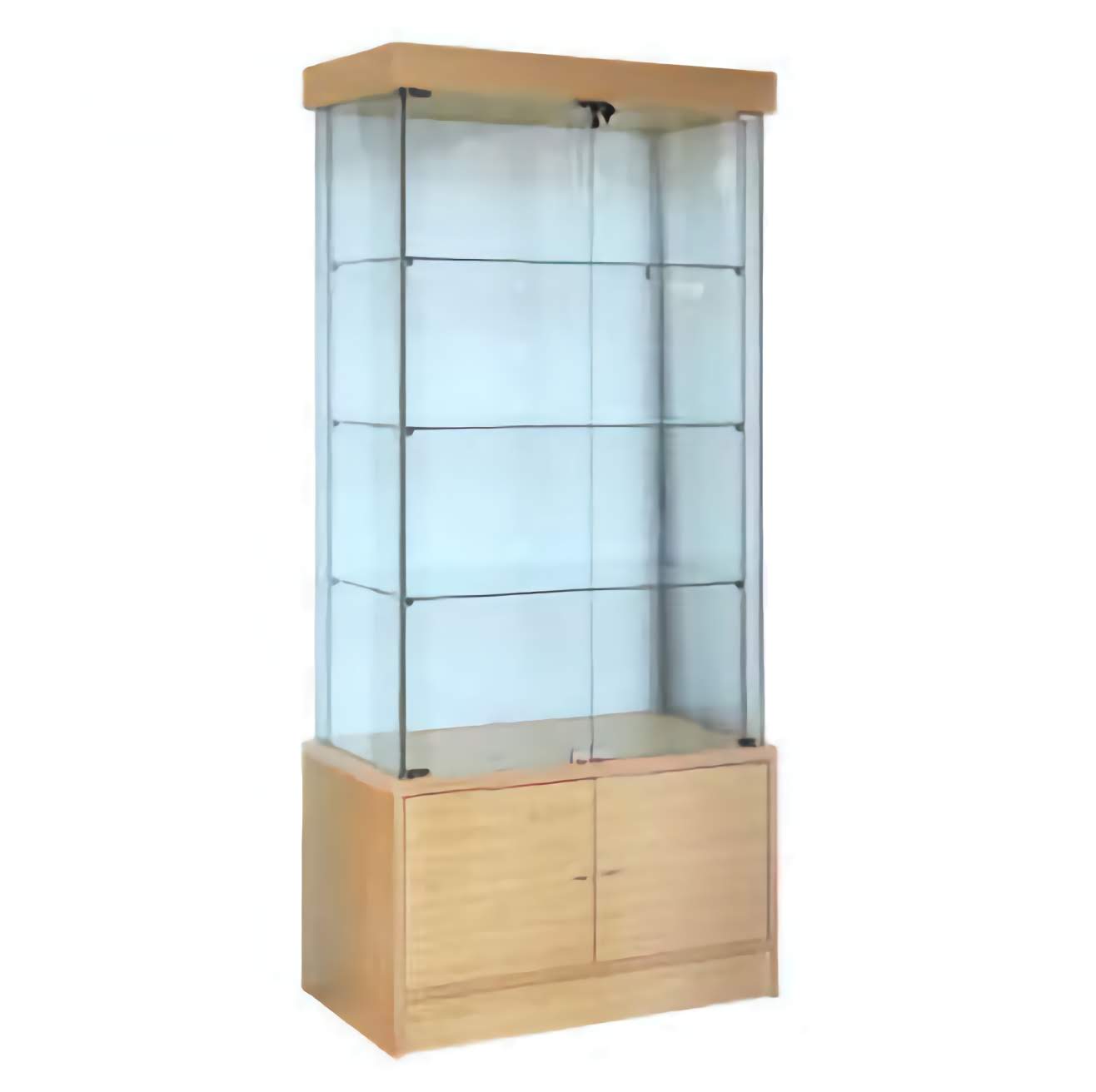 Glass Display Case Cabinet | Double Wide | LED Lights - Eddie's Hang-Up Display Ltd.