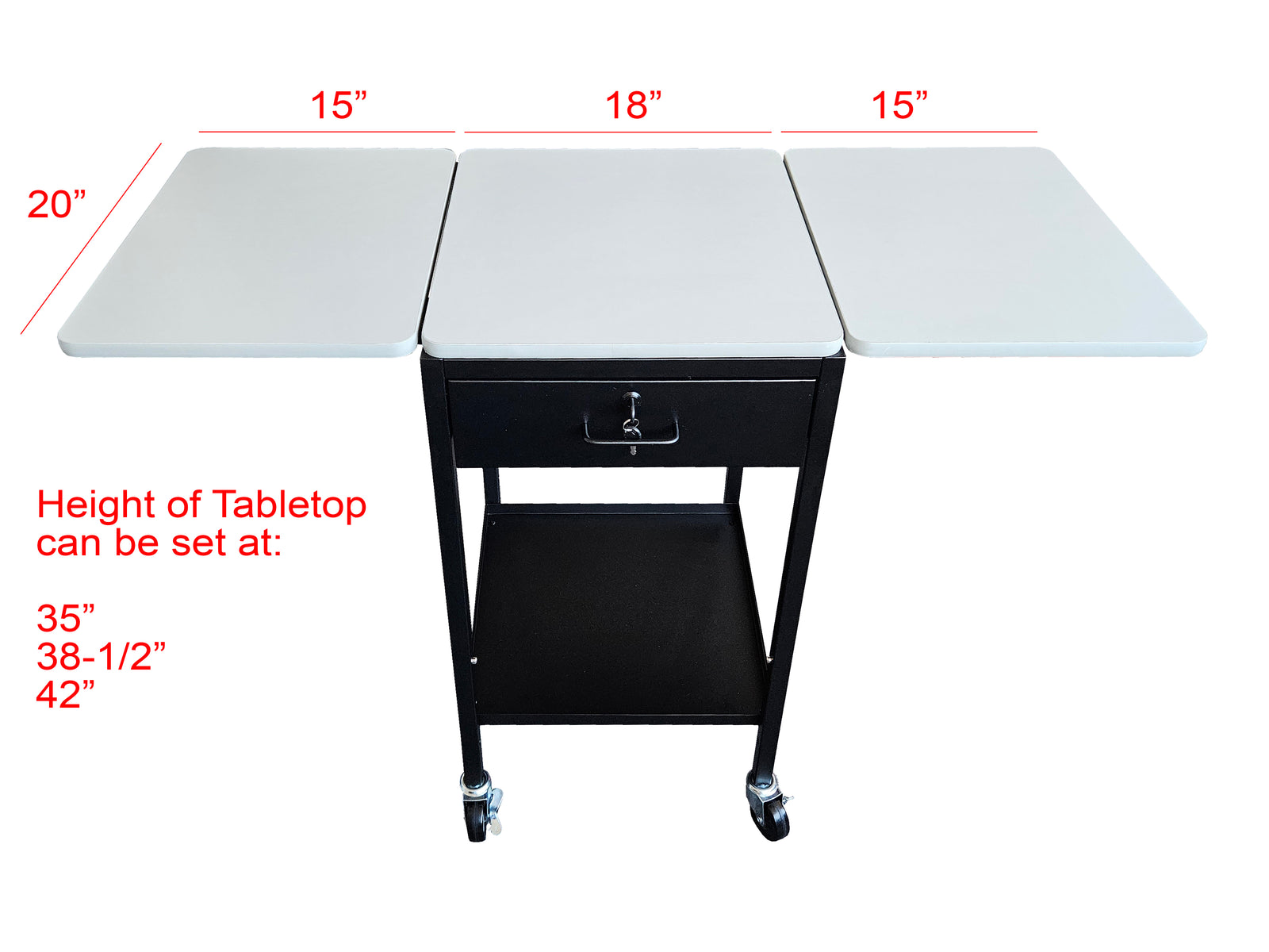 dimensions of folding utility cart