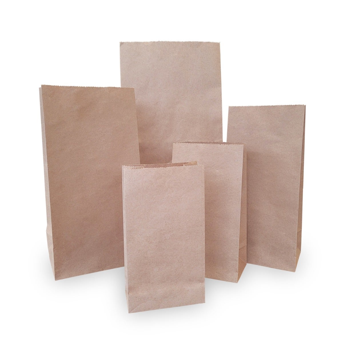 Kraft Shopping Bags | 100% Recycled | Hardware Style | 50 Pk - Eddie's Hang-Up Display Ltd.