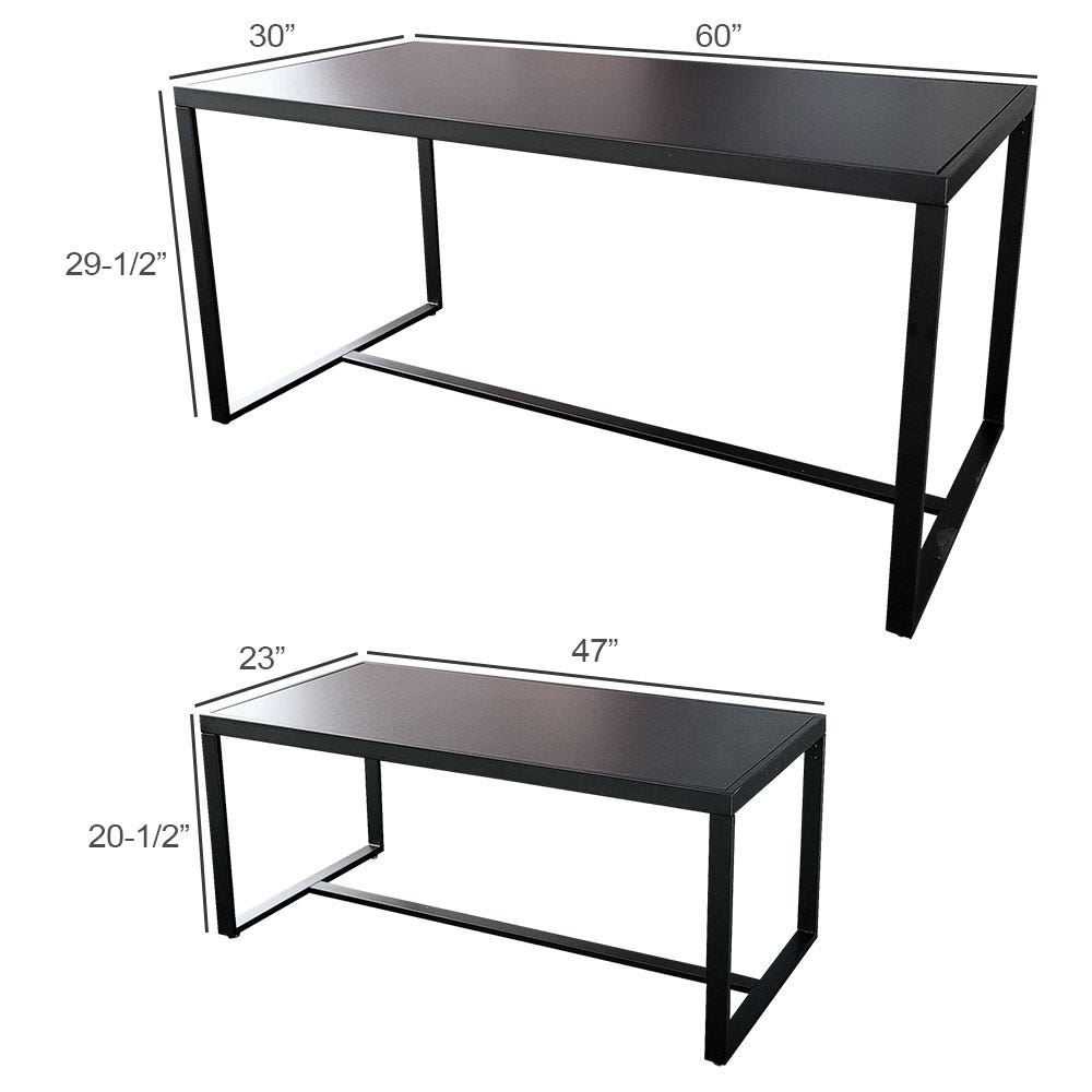 Nesting Display Tables | Reversible Top (Maple & Black) - Eddie's Hang-Up Display Ltd.