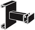 3" Mini-Ladder Hangrail Bracket For Rectangular Tubing