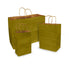 Metallic Gold 100% Recycled Kraft Paper Bags With Handles - Eddie's Hang-Up Display Ltd.