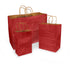 Scarlet Red 100% Recycled Kraft Paper Bags With Handles - Eddie's Hang-Up Display Ltd.