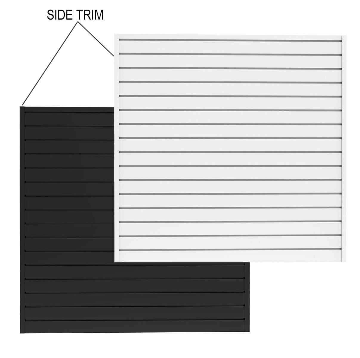 Finishing Side Trim | PVC Plastic Slatwall - Eddie's Hang-Up Display Ltd.