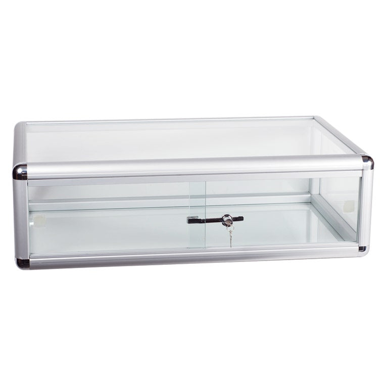 Silver Aluminum Countertop Display Case - 30